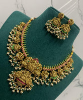 Jadau Lakshmi Nakshi Guttipusalu Necklace - KN00404